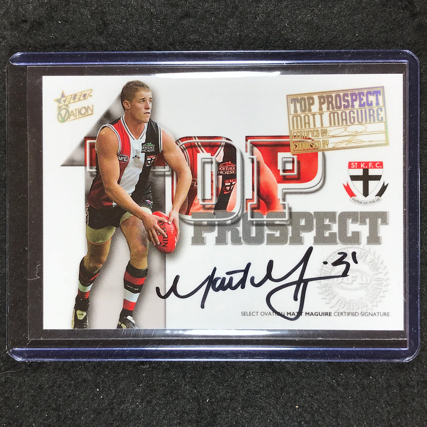 2004 Select AFL Ovation MATT MAGUIRE Top Prospect Signature #426 #TP6