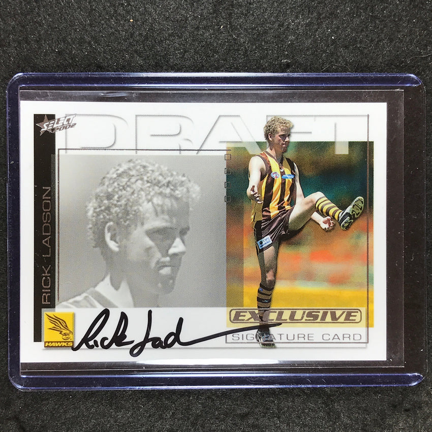 2002 Select AFL RICK LADSEN Exclusive Draft Signature #DS16