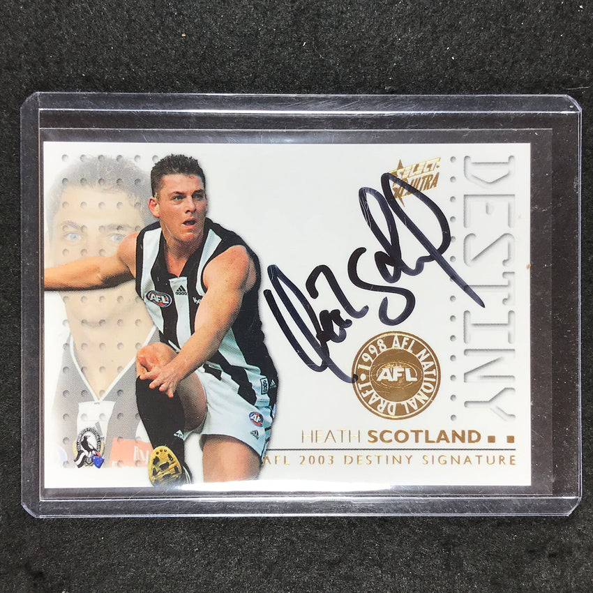 2003 Select AFL XL Ultra HEATH SCOTLAND Destiny Signature 422/428 #DS12