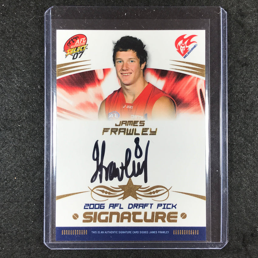 2007 Select AFL Supreme JAMES FRAWLEY 2006 Draft Pick Signature 122/450 #DP12