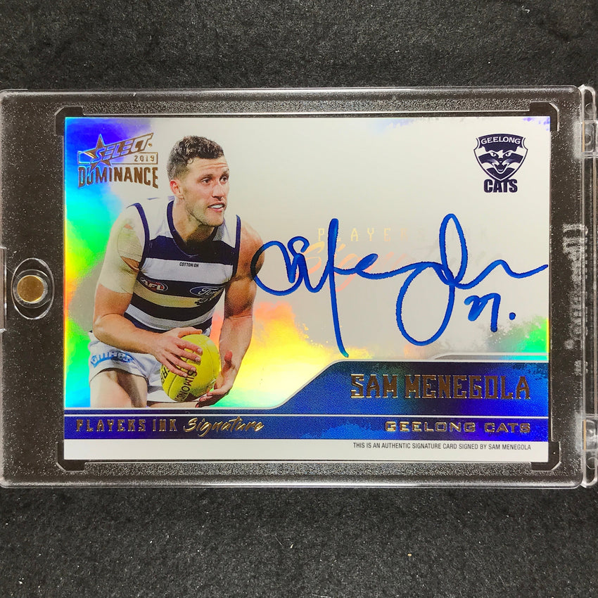 2019 Select AFL Dominance SAM MENEGOLA Players Ink Signature 013/175 #PIS7