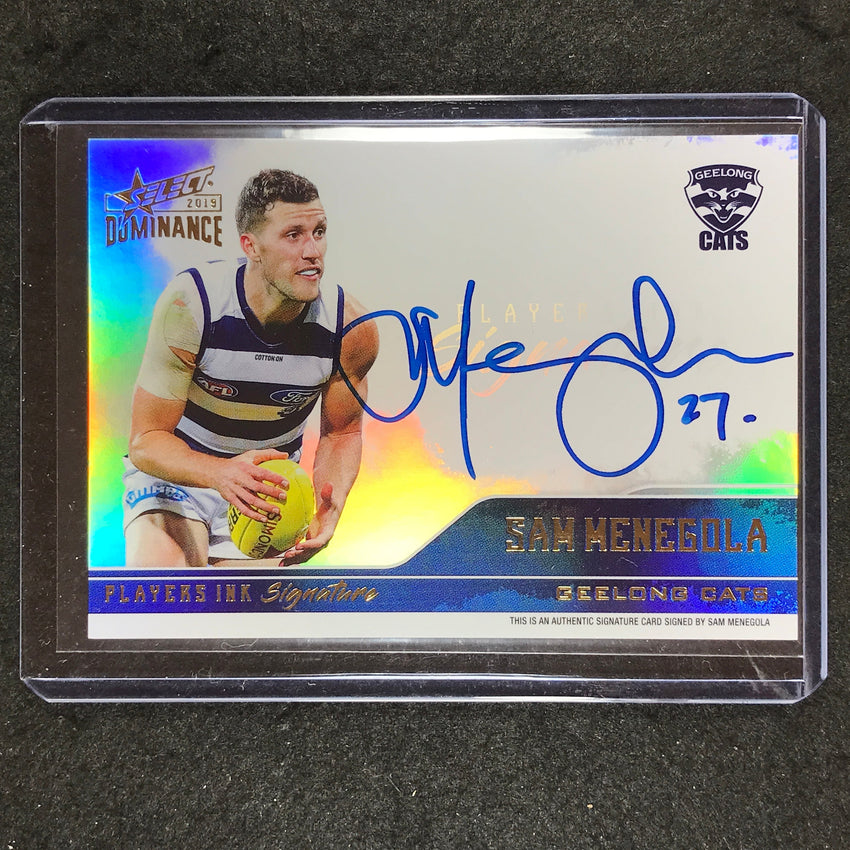 2019 Select AFL Dominance SAM MENEGOLA Players Ink Signature 123/175 #PIS7