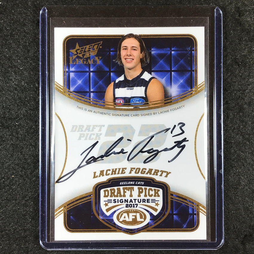 2018 Select AFL Legacy LACHIE FOGARTY Draft Pick Signature 014/180 #DPS7