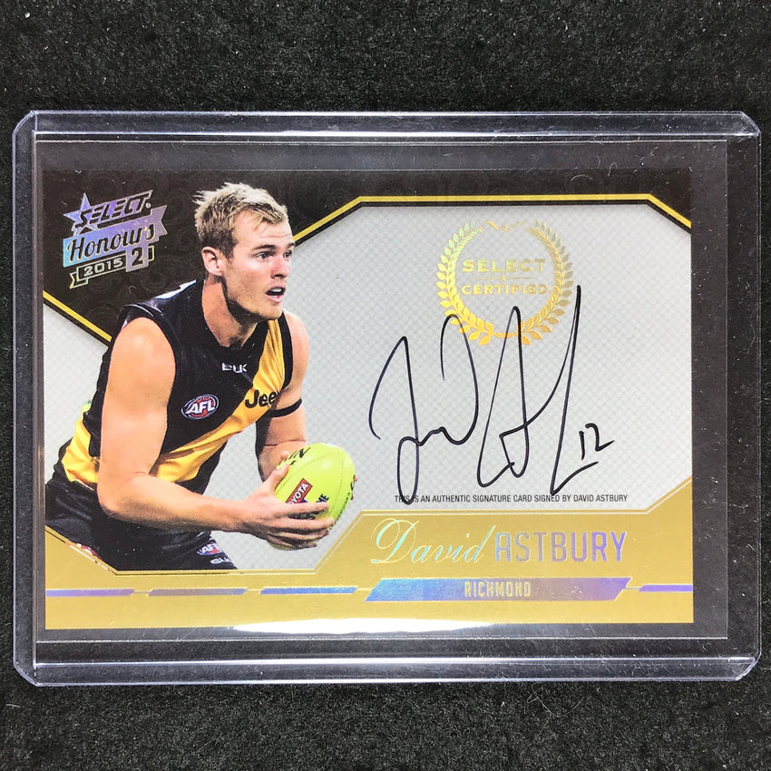 2015 Select AFL Honours 2 DAVID ASTBURY Select Certified Signature 15/400