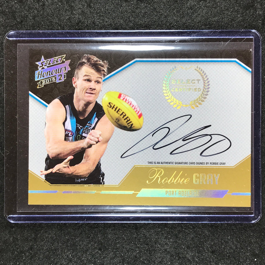 2015 Select AFL Honours 2 ROBBIE GRAY Select Certified Signature 341/400