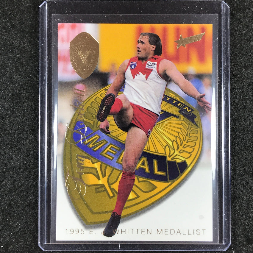 1996 Select AFL Series 1 TONY LOCKETT Medal Card - E.J. Whitten Medallist MC4