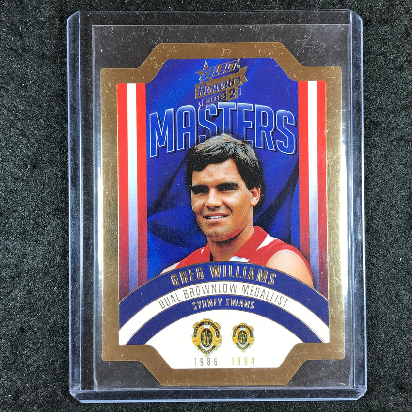 2015 Select AFL Honours 2 GREG WILLIAMS The Masters Die Cut MBM27 176/300