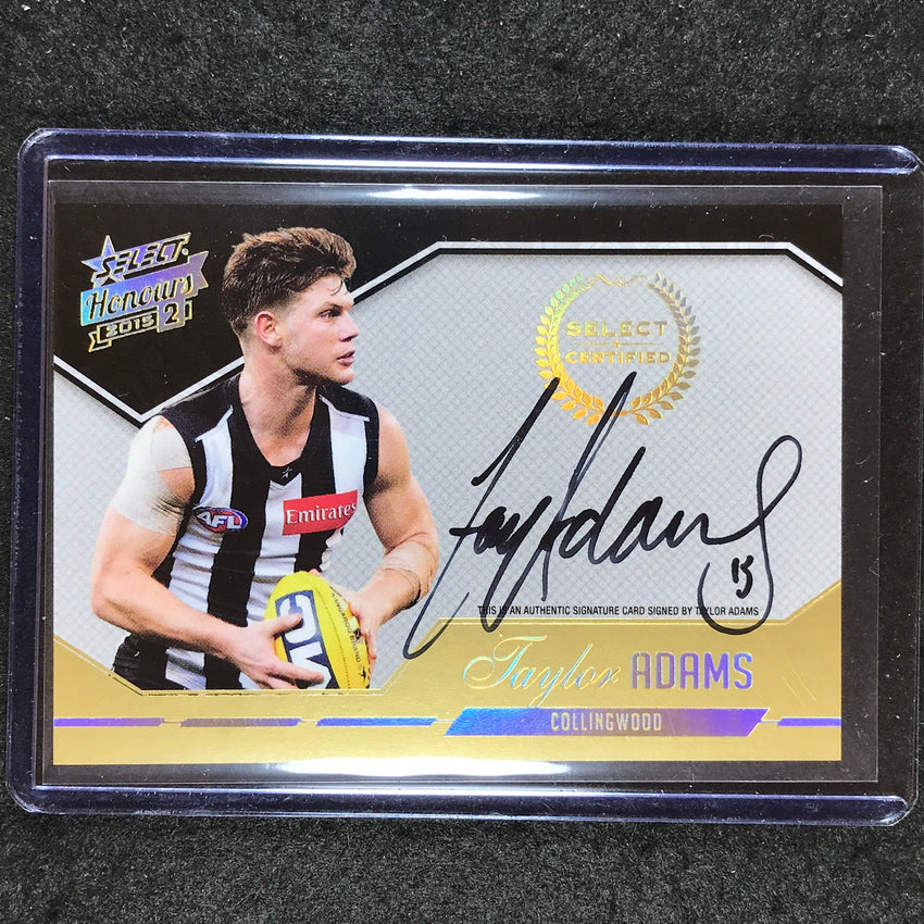 2015 Select AFL Honours 2 TAYLOR ADAMS Select Certified Signature 23/400