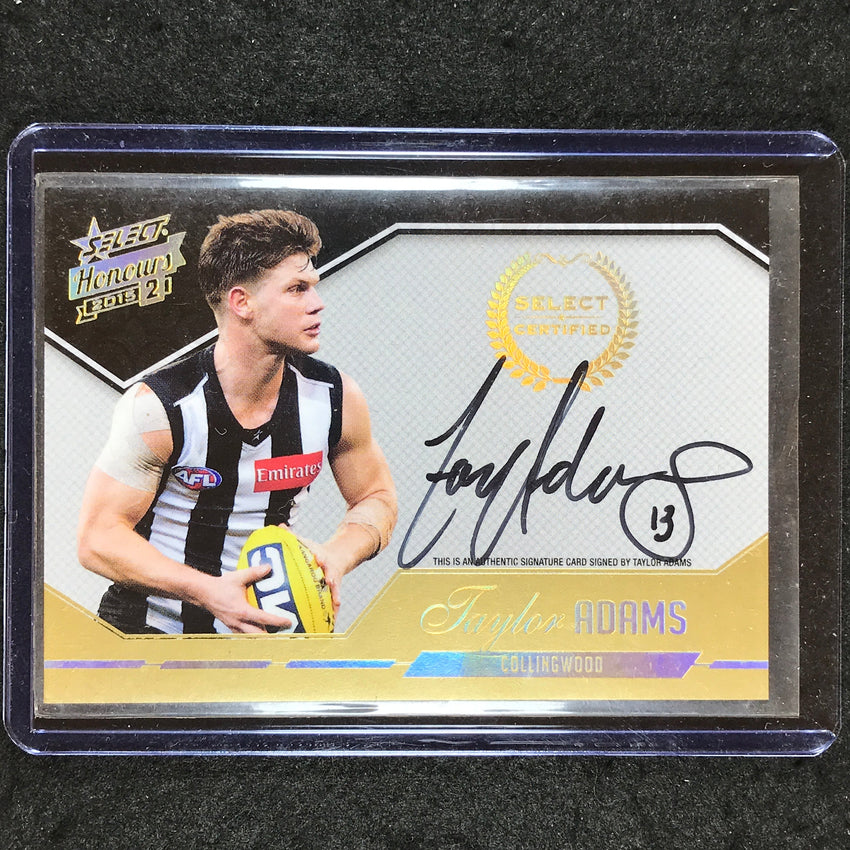 2015 Select AFL Honours 2 TAYLOR ADAMS Select Certified Signature 50/300