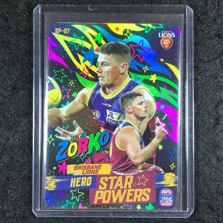 2022 Teamcoach AFL DAYNE ZORKO Star Powers Hero Neon SP-07