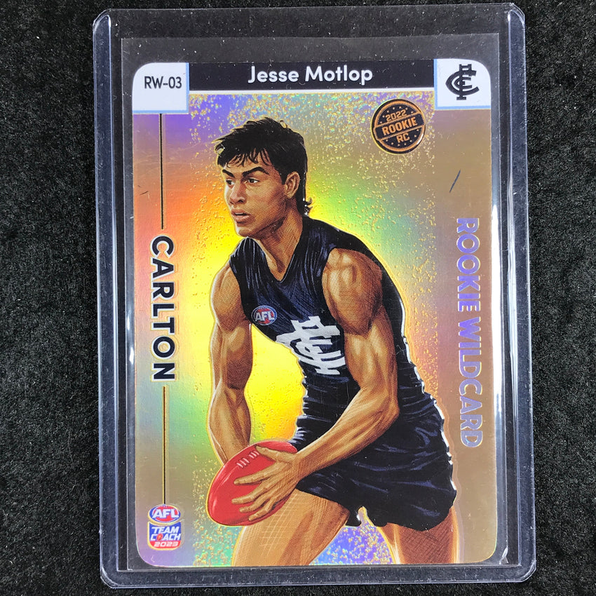 2023 Teamcoach AFL JESSE MOTLOP Rookie Wildcard Gold RW-03