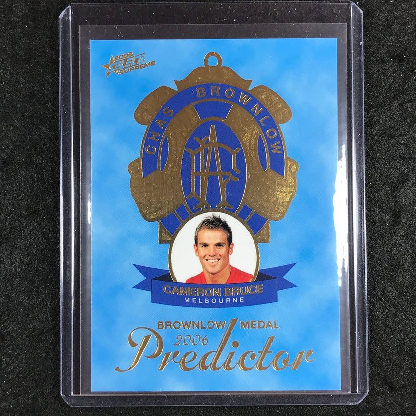 2006 Select AFL Supreme CAMERON BRUCE Brownlow Predictor 19/100