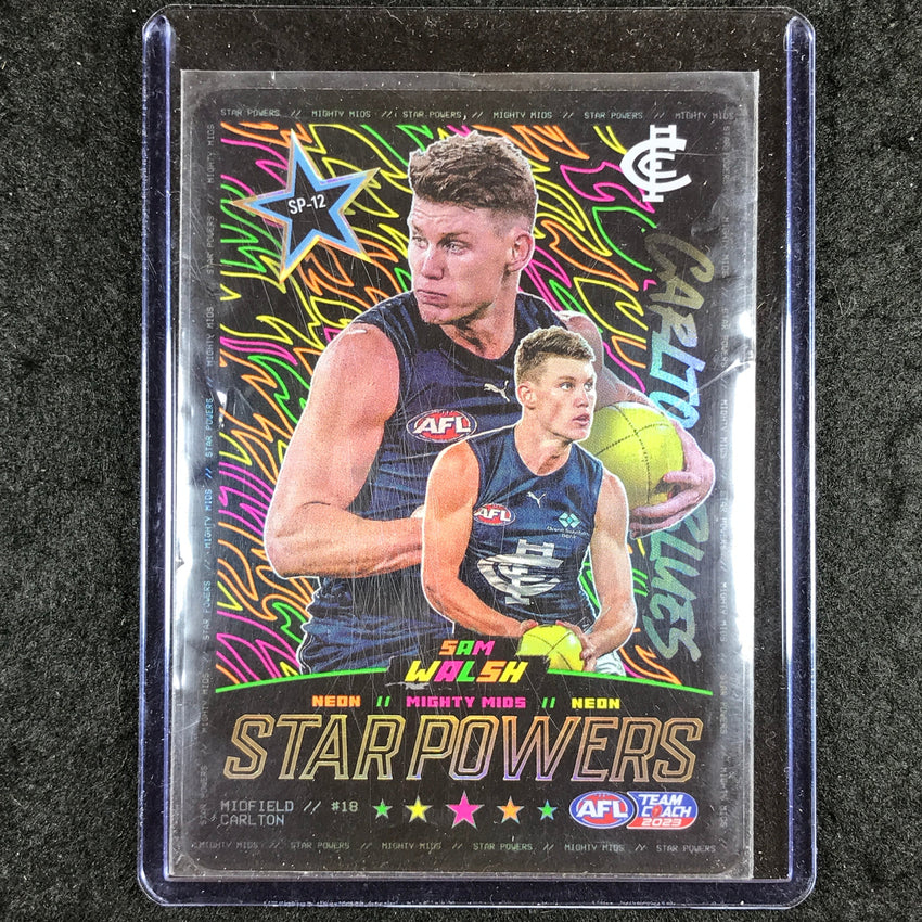 2023 Teamcoach AFL SAM WALSH Star Powers Mighty Mids Neon SP-12