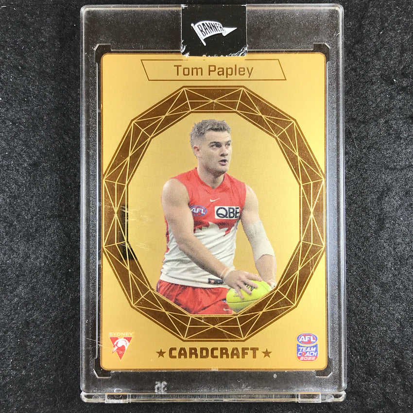 2022 Teamcoach AFL TOM PAPLEY 24k Gold Plated Prize Cardcraft CC-32