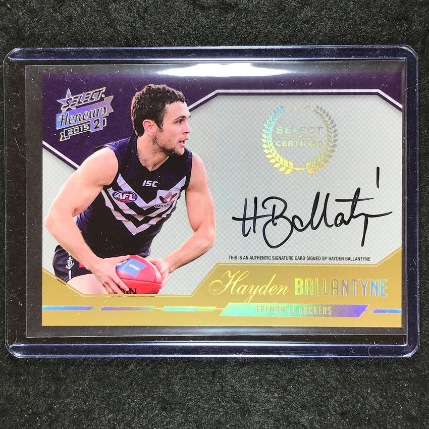 2015 Select AFL Honours 2 HAYDEN BALLANTYNE Select Certified Signature 99/400