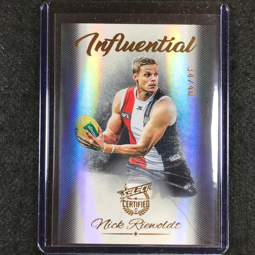 2017 Select AFL Certified NICK RIEWOLDT Influential 34/40