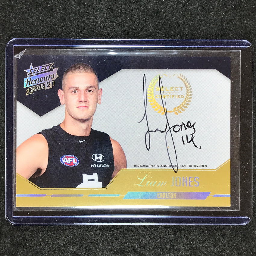 2015 Select AFL Honours 2 LIAM JONES Select Certified Signature 264/400