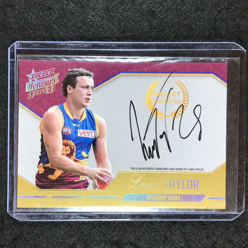 2015 Select AFL Honours 2 LEWIS TAYLOR Select Certified Signature 302/400