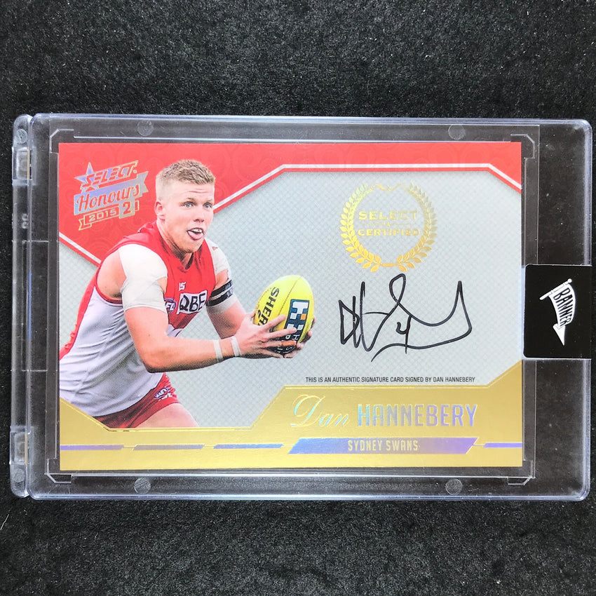 2015 Select AFL Honours 2 DAN HANNEBERY Select Certified Signature 110/400
