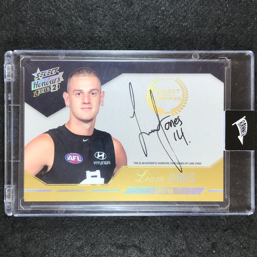 2015 Select AFL Honours 2 LIAM JONES Select Certified Signature 332/400