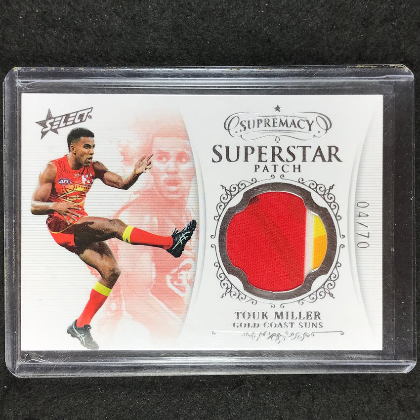 2019 Select AFL Supremacy TOUK MILLER Superstar Patch 04/70