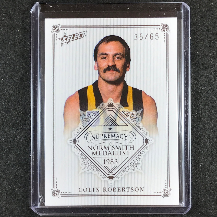 2019 Select AFL Supremacy COLIN ROBERTSON Norm Smith Medallist 35/65