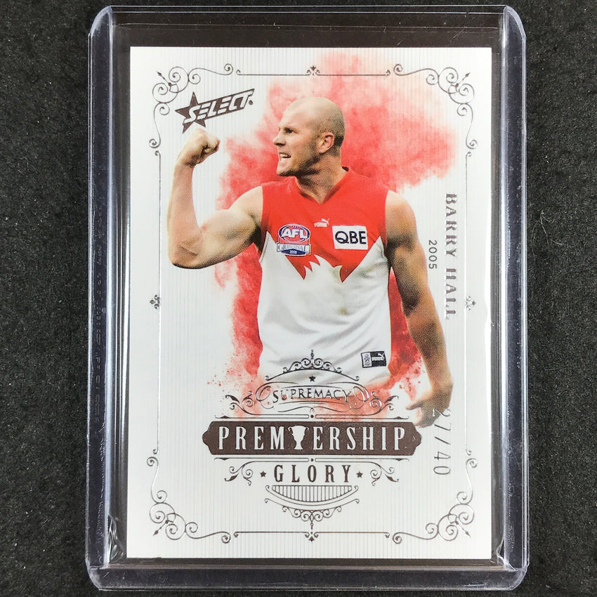 2019 Select AFL Supremacy BARRY HALL Premiership Glory 27/40
