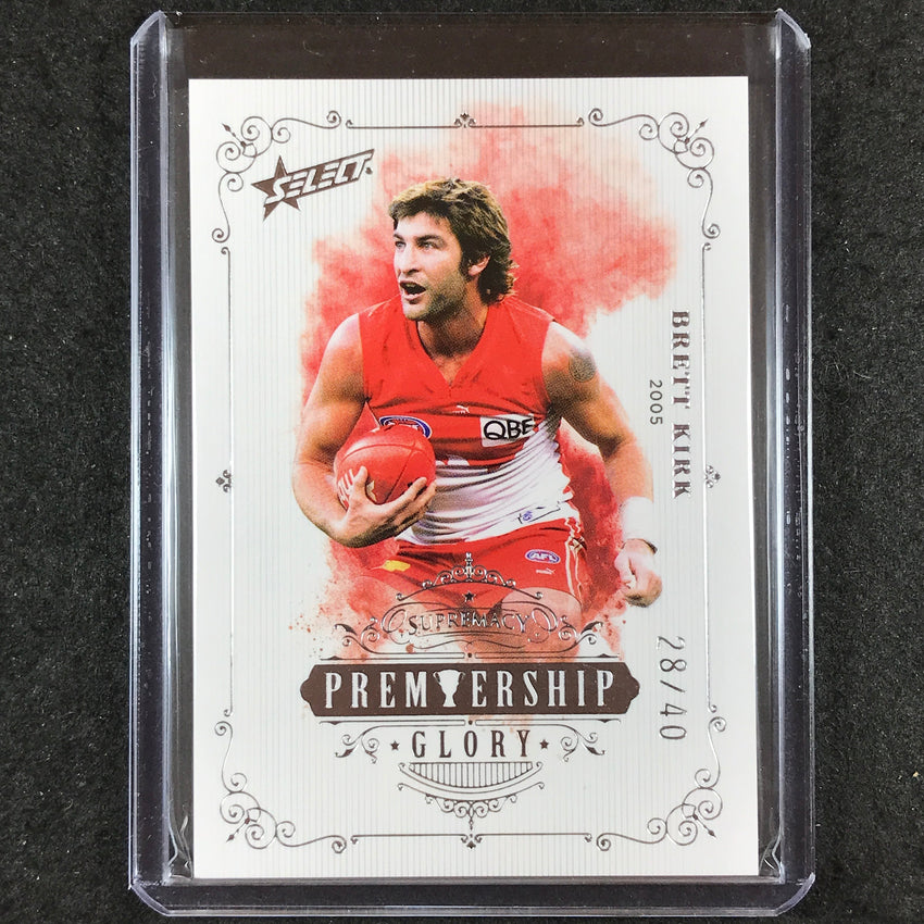 2019 Select AFL Supremacy BRETT KIRK Premiership Glory 28/40