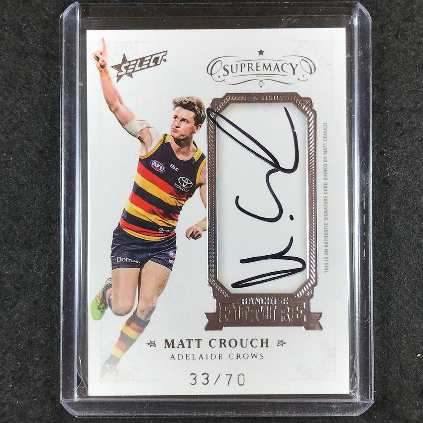 2019 Select AFL Supremacy MATT CROUCH Franchise Future Signature 33/70
