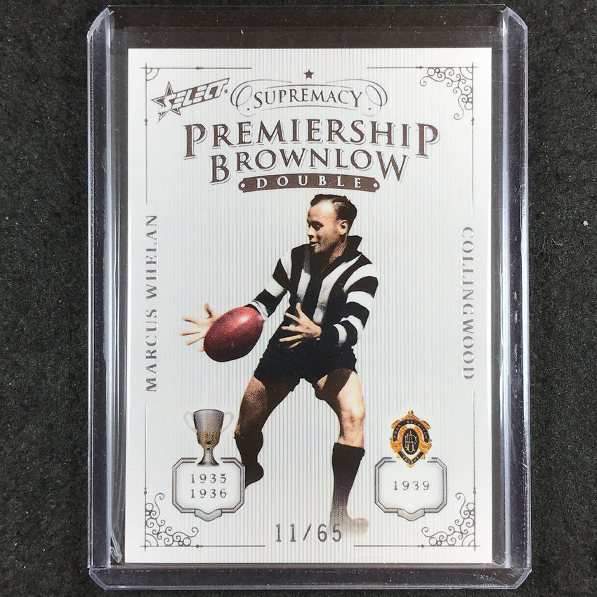2019 Select AFL Supremacy MARCUS WHELAN Premiership Brownlow Double 11/65