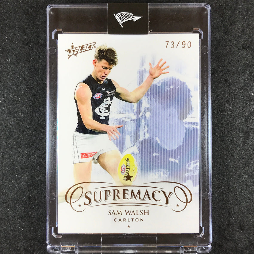 2021 Select AFL Supremacy SAM WALSH Base Gold 73/90