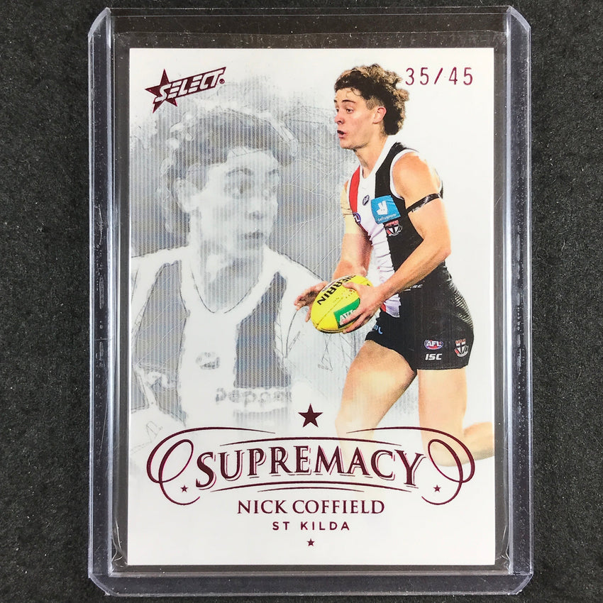 2021 Select AFL Supremacy NICK COFFIELD Base Red 35/45