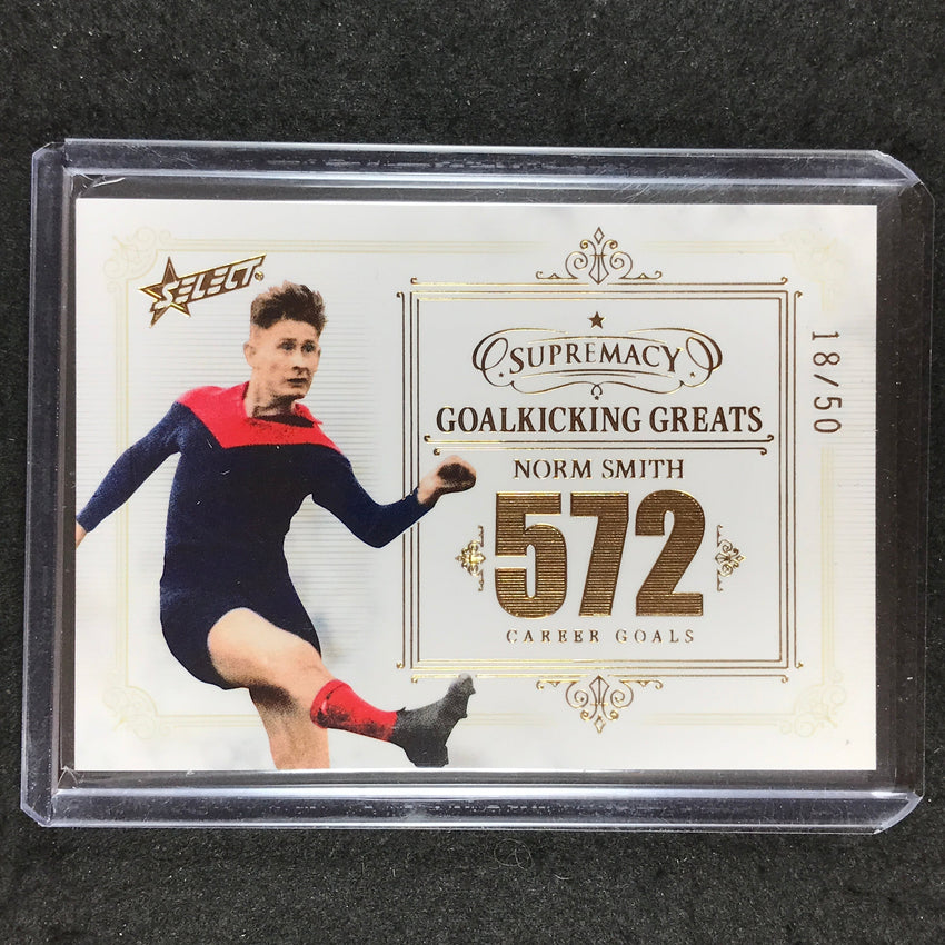 2021 Select AFL Supremacy NORM SMITH Goalkicking Greats 18/50