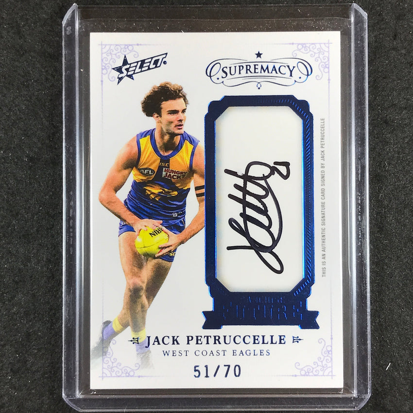 2021 Select AFL Supremacy JACK PETRUCCELLE Franchise Future Signature 51/70