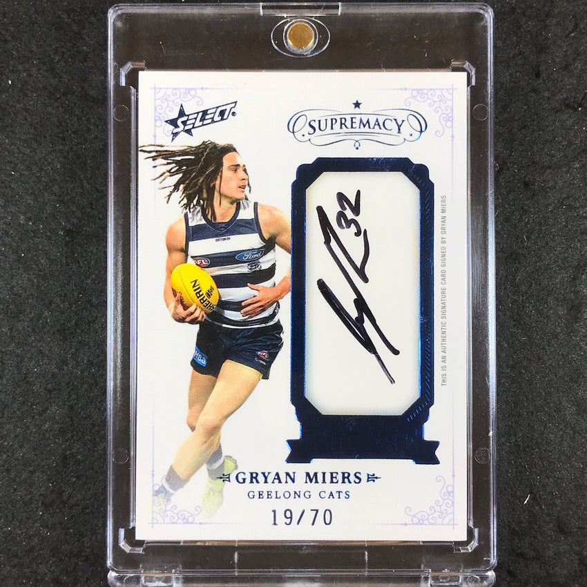 2021 Select AFL Supremacy GRYAN MIERS Franchise Future Signature 19/70