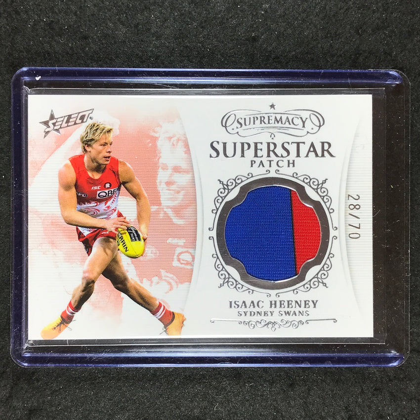 2021 Select AFL Supremacy ISAAC HEENEY Superstar Patch 28/70