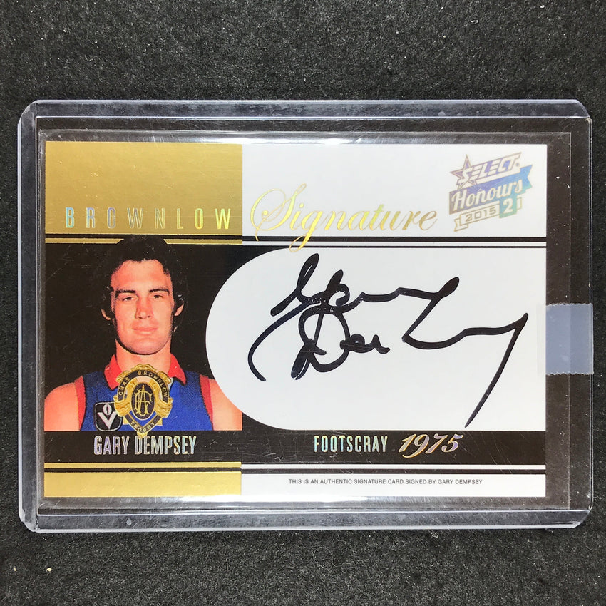 2015 Select AFL Honours 2 GARY DEMPSEY Brownlow Signature 68/200