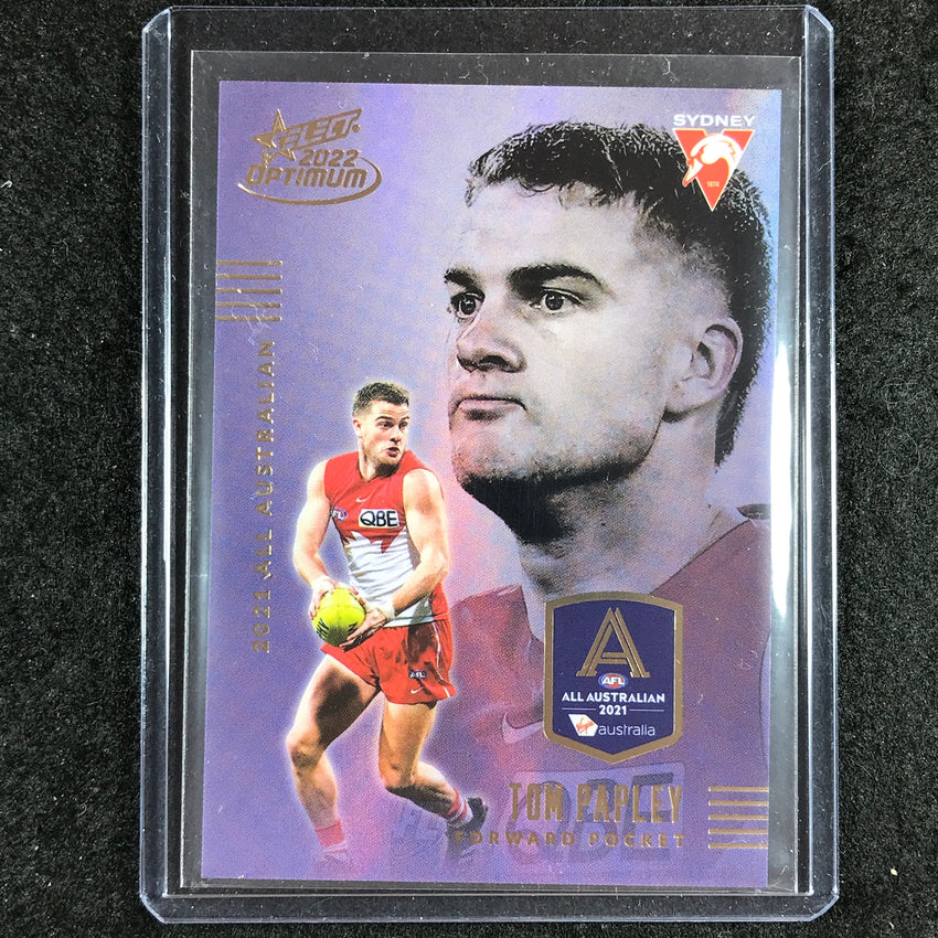 2022 Select AFL Optimum TOM PAPLEY 2021 All Australian 01/80