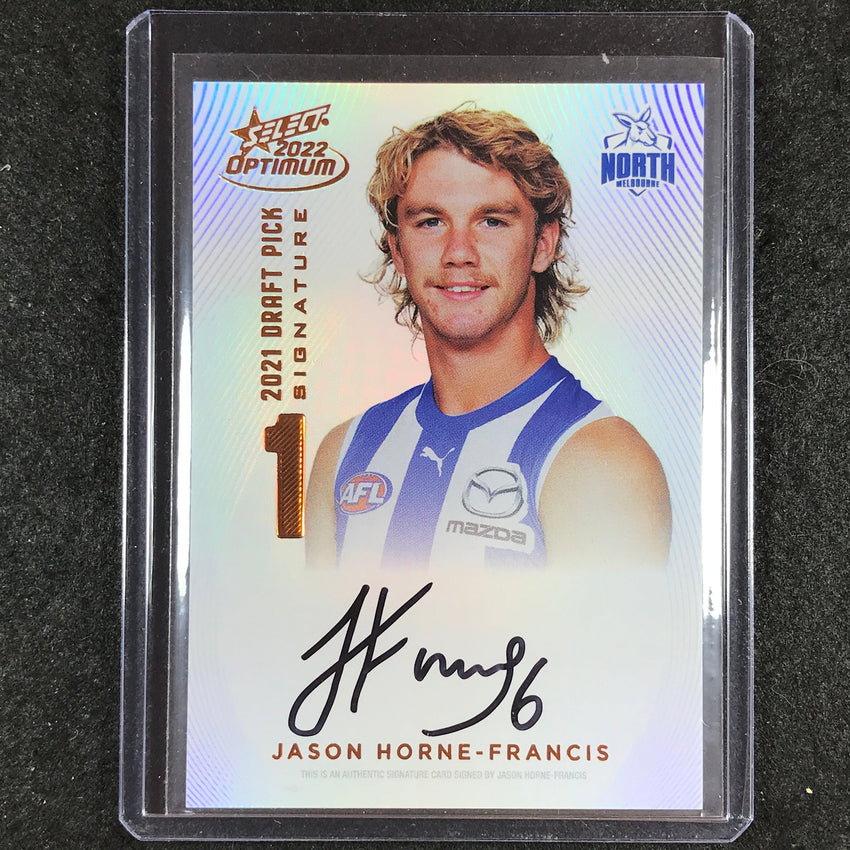 2022 Select AFL Optimum JASON HORNE-FRANCIS Draft Pick Signature Copper 134/170
