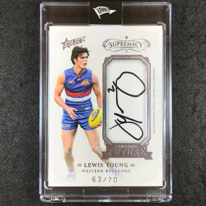 2019 Select AFL Supremacy LEWIS YOUNG Franchise Future Signature 63/70