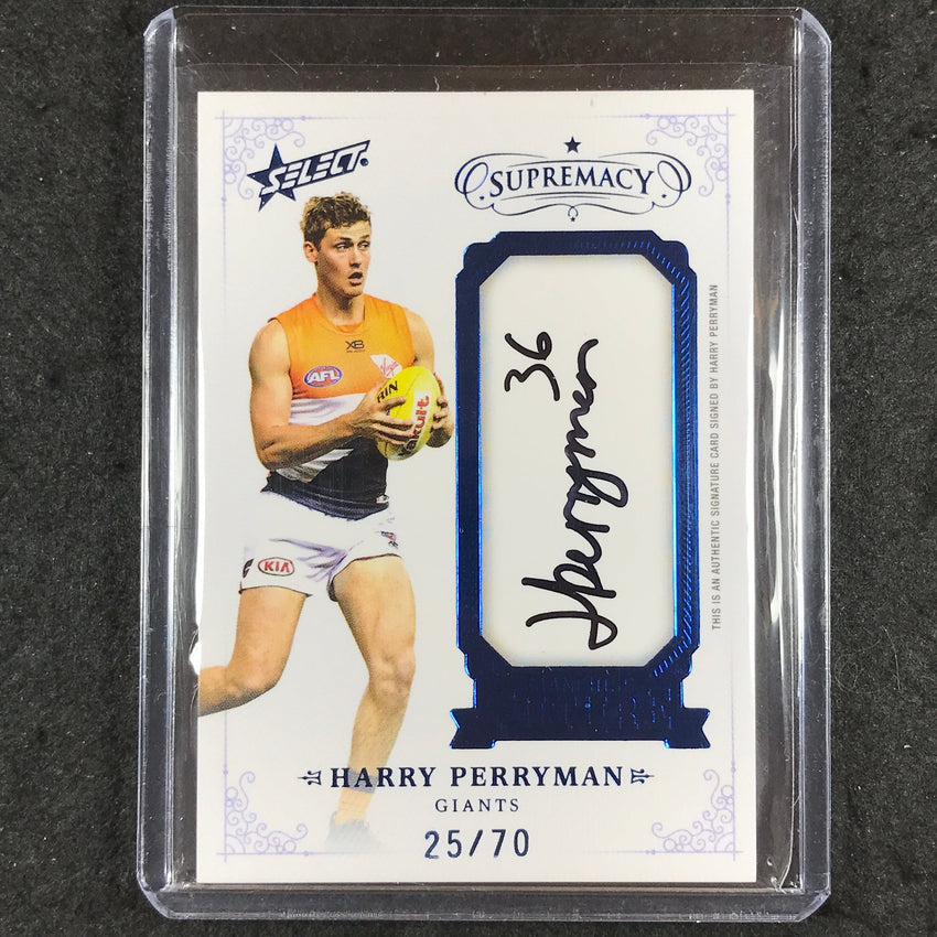2021 Select AFL Supremacy HARRY PERRYMAN Franchise Future Signature 25/70