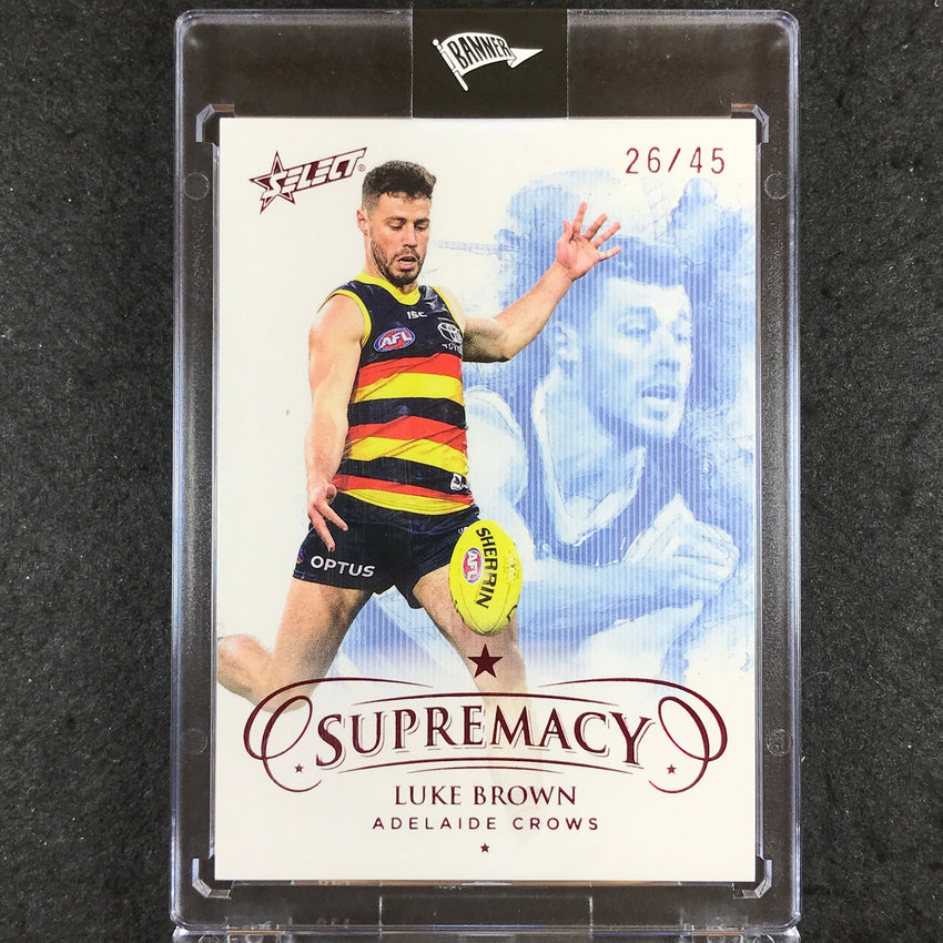 2021 Select AFL Supremacy LUKE BROWN Base Red 26/45
