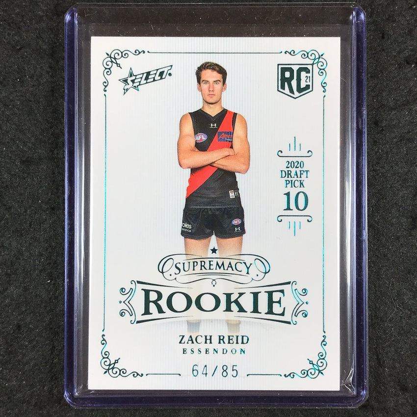 2021 Select AFL Supremacy ZACH REID Rookie Platinum Blue 64/85