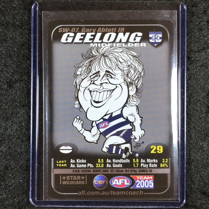 2005 Teamcoach AFL GARY ABLETT JNR Star Wildcard SW-07