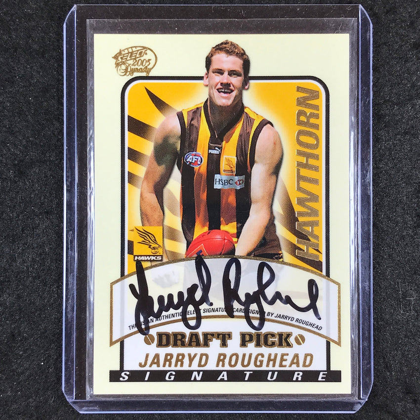 2005 Select AFL Dynasty JARRYD ROUGHEAD Draft Pick Signature 111/600