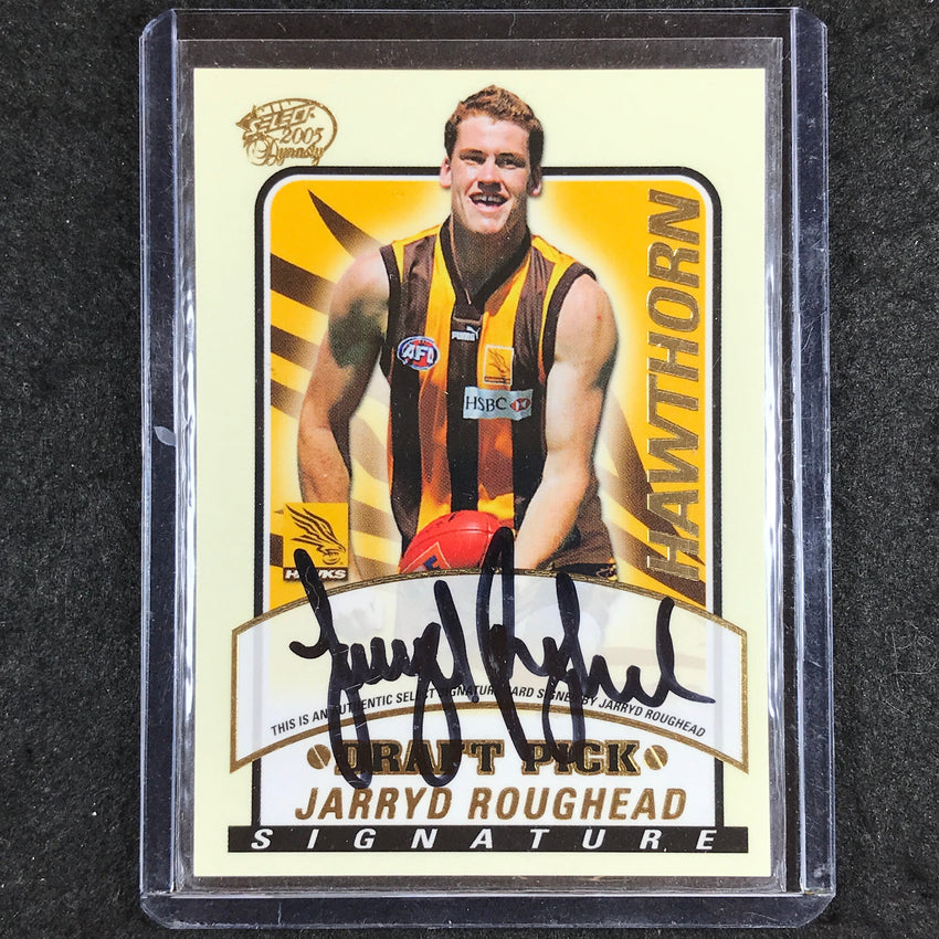 2005 Select AFL Dynasty JARRYD ROUGHEAD Draft Pick Signature 204/600