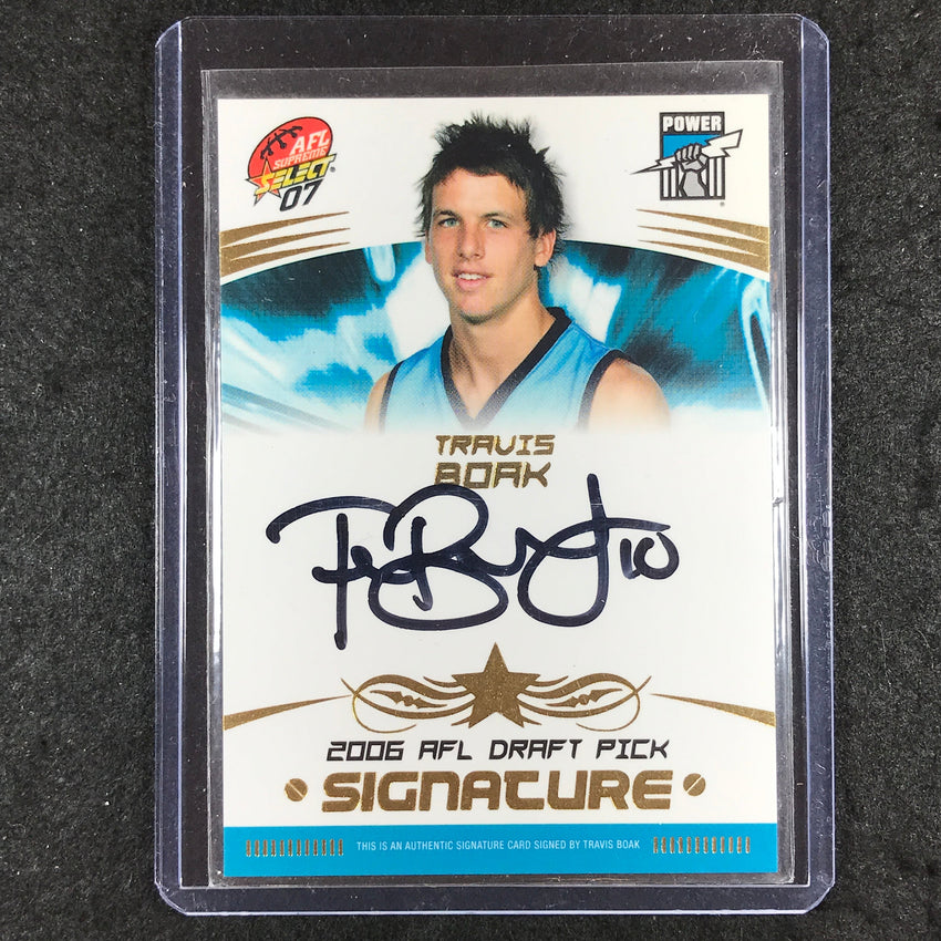 2007 Select AFL Supreme TRAVIS BOAK Draft Pick Signature 225/450