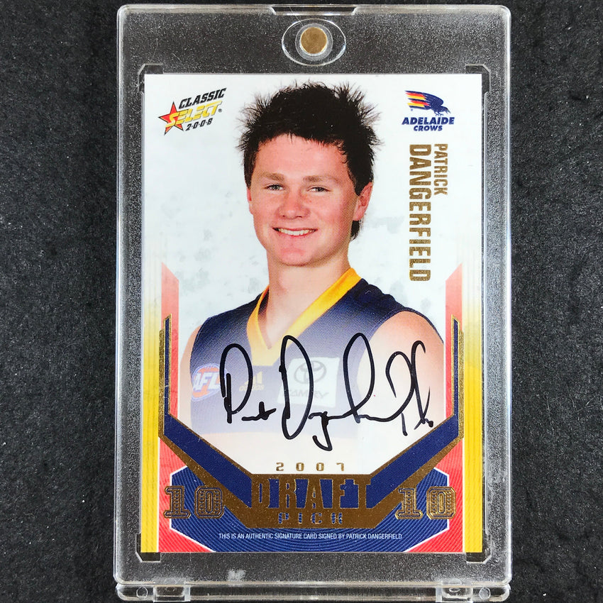 2008 Select AFL Classic PATRICK DANGERFIELD Draft Pick Signature 313/400