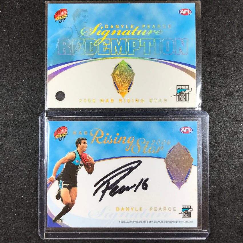 2007 Select AFL Supreme DANYLE PEARCE NAB Rising Star Signature 26/100