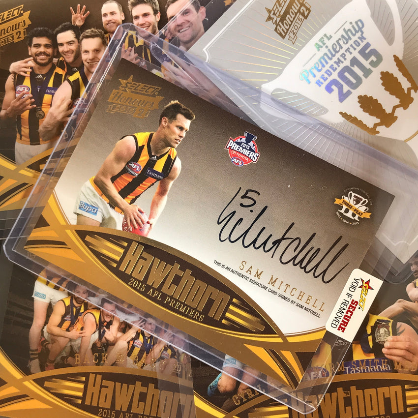 2015 Select AFL Honours 2 PREMIERSHIP REDEMPTION Hawthorn Set MITCHELL 347/600